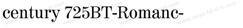 century 725BT-Romanc字体转换
